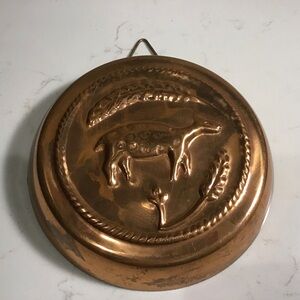 Vintage Copper Doe Deer Mold | Jelly Cheese Mould | Rustic Wall Decor